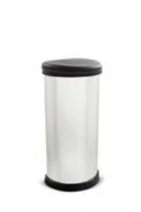 Curver 40 Litre Deco Touch Top Kitchen Bin  Silver