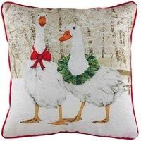 Evans Lichfield Goosie Velvet Polyester Filled Cushion, Multi, 43 x 43cm