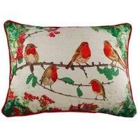 Evans Lichfield Xmas Robins Rectangular Cushions