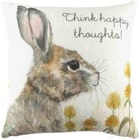 Evans Lichfield Woodland Hare Thoughts Polyester Filled Cushion, Multicolour, 43 x 43cm