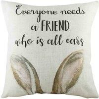 Evans Lichfield All Ears Polyester Filled Cushion, Polyester, Linen, Multi