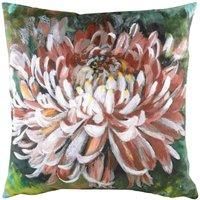 Evans Lichfield Winter Florals Chrysanthemum Polyester Filled Cushion, Terracotta, 43 x 43 cm