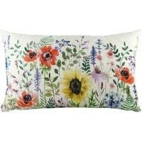 Evans Lichfield Wild Flowers Emma Polyester Filled Cushion, Multi, 30 x 50cm