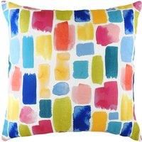 Evans Lichfield Aquarelle Dash Polyester Filled Cushion, Multi, 43 x 43cm