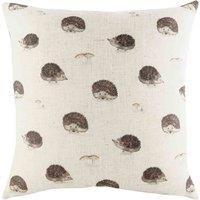 Evans Lichfield Oakwood Hedgehogs Repeat Polyester Filled Cushion, Multi, 43 x 43 cm
