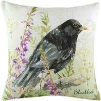 Evans Lichfield Blackbird Polyester Filled Cushion, Multi, 43 x 43cm