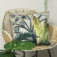 furn. Amazonia Polyester Filled Cushion, Polyester, Rayon, Green