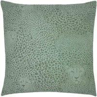 furn. Hidden Cheetah Polyester Filled Cushion, Sage, 50 x 50cm