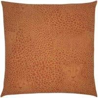 furn. Hidden Cheetah Polyester Filled Cushion, Terracotta, 50 x 50cm