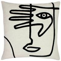 furn. Mono Face Cushion, Linen, 50 x 50cm