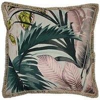 furn. Amazonia Feather Filled Cushion, Polyester, Rayon, Pink