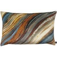 furn. Prestigious Textiles Heartwood Velvet Cushion Peacock - Rectangle - 40cm x 60cm
