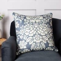 Paoletti Melrose Polyester Filled Cushion, Polyester, Slate Blue