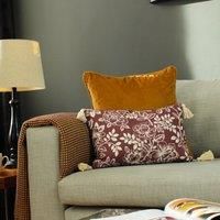 Paoletti Somerton Floral 35cm x 50cm Filled Boudoir Mulberry