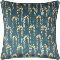 furn. Wisteria Polyester Filled Cushion, Polyester, Petrol