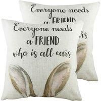 Evans Lichfield All Ears Twin Pack Polyester Filled Cushions, Multi, 43 x 43cm