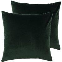 furn. Aurora Twin Pack Polyester Filled Cushions, Emerald, 45 x 45cm