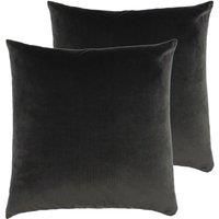 furn. Aurora Twin Pack Polyester Filled Cushions, Grey, 45 x 45cm