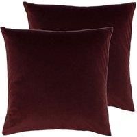 furn. Aurora Twin Pack Polyester Filled Cushions, Oxblood, 45 x 45cm