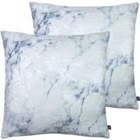 Ashley Wilde Cinnabar Polyester Filled Cushions Twin Pack Viscose Linen Ink Royal