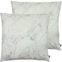 Ashley Wilde Cinnabar Polyester Filled Cushions Twin Pack Viscose Linen Slate/Dark Grey