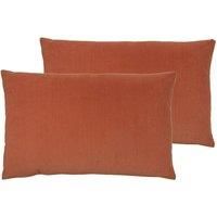 furn. Contra Twin Pack Polyester Filled Cushions, Brick, 40 x 60cm