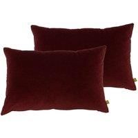 furn. Contra Twin Pack Polyester Filled Cushions, Oxblood, 40 x 60cm
