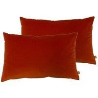 furn. Contra Twin Pack Polyester Filled Cushions, Tangerine, 40 x 60cm