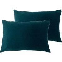furn. Contra Twin Pack Polyester Filled Cushions, Teal, 40 x 60cm