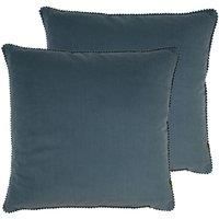 furn. Cosmo Twin Pack Polyester Filled Cushions, Blue, 45 x 45cm