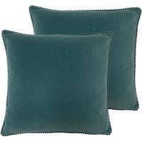 furn. Cosmo Twin Pack Polyester Filled Cushions, Marine Blue, 45 x 45cm