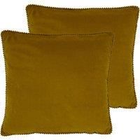 furn. Cosmo Twin Pack Polyester Filled Cushions, Ochre, 45 x 45cm