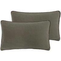 furn. Cosmo Twin Pack Polyester Filled Cushions, Grey, 30 x 50cm