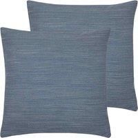 Evans Lichfield Dalton Twin Pack Polyester Filled Cushions, Bluestone, 43 x 43cm