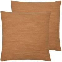 Evans Lichfield Dalton Twin Pack Polyester Filled Cushions, Sienna, 43 x 43cm
