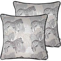 Prestigious Textiles Damara Twin Pack Polyester Filled Cushions Dusk