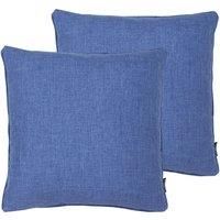 Paoletti Twilight Twin Pack Polyester Filled Cushions, Denim, 45 x 45cm