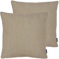 Paoletti Twilight Twin Pack Polyester Filled Cushions, Natural, 45 x 45cm