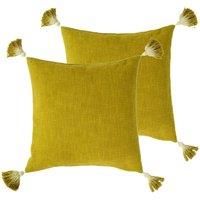 furn. Eden Twin Pack Polyester Filled Cushions, Moss, 45 x 45cm