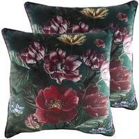 Evans Lichfield Eden Bloom Twin Pack Polyester Filled Cushions, Multi, 50 x 50cm