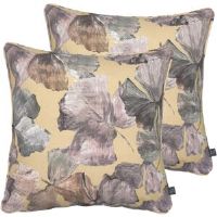 Riva Home Prestigious Textiles Hanalei Cotton Cushion with Filling Amber 43cm H X 43cm W X 3cm D