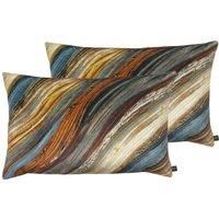 Prestigious Textiles Heartwood Twin Pack Polyester Filled Cushions, Peacock, 40 x 60cm
