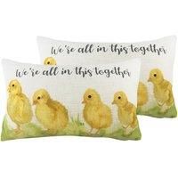 Evans Lichfield In This Together Twin Pack Polyester Filled Cushions, Multi, 30 x 50cm