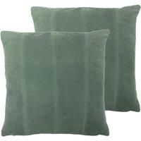 furn. Jagger Twin Pack Polyester Filled Cushions, Sage, 45 x 45cm