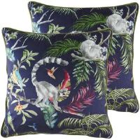 Evans Lichfield Jungle Lemur Cushion with Filling 43cm H X 43cm W X 4cm D