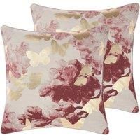 Linen House Floriane Polyester Filled Cushions Twin Pack Cotton Multi