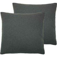 Evans Lichfield Malham Twin Pack Polyester Filled Cushions Granite 50 x 50cm