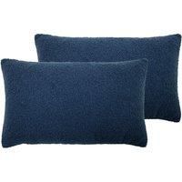furn. Malham Twin Pack Polyester Filled Cushions, Royal, 30 x 50cm
