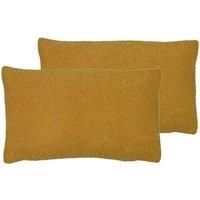 furn. Malham Twin Pack Polyester Filled Cushions, Saffron, 30 x 50cm