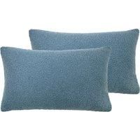 furn. Malham Twin Pack Polyester Filled Cushions, Wedgewood, 30 x 50cm